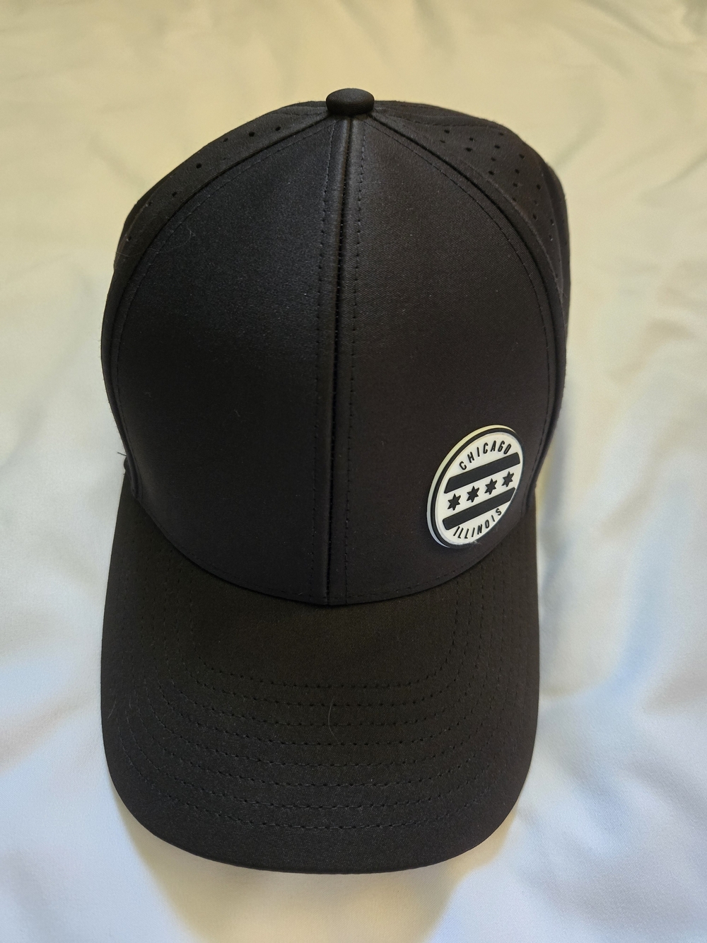 Chicago Illinois Patch Baseball Cap - Black
